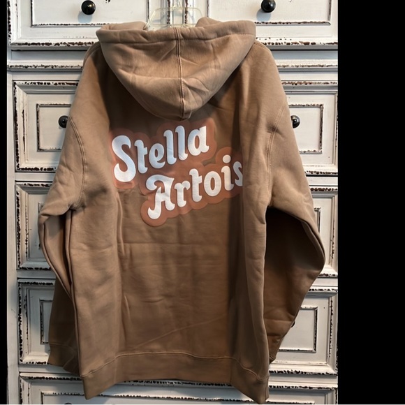 New Hoodie Mens Suze M medium tan color - Picture 12 of 16